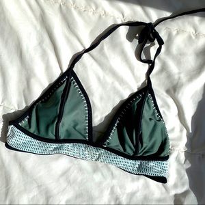 Olive green boho bikini top